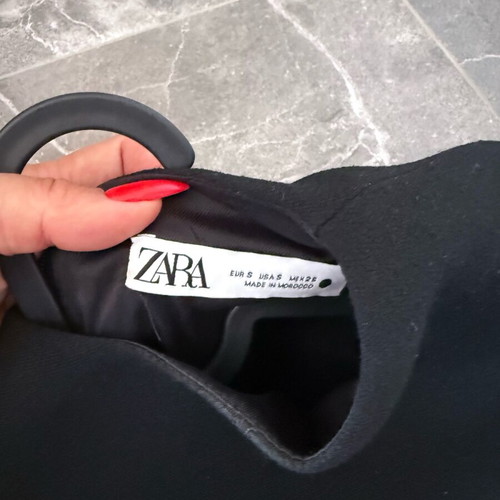 Dress Zara premium new, warm with shoulder pads, perfect fit, black, size S