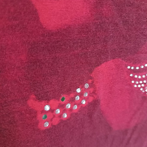 Short-sleeve fuchsia blouse like new, size L