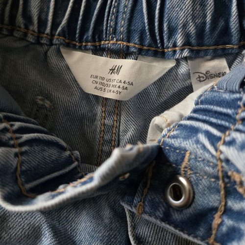 H&M denim shorts with stitch embroidery for baby
