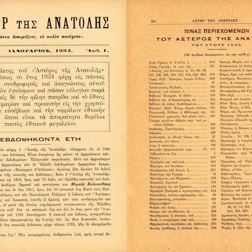 Astir tis Anatolis bound volume 1933-1935 religious magazine