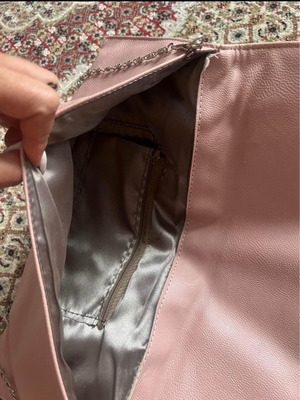 Envelope bag like new with strap pink