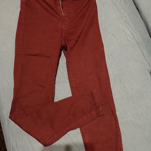 High Waist Pants used, red, size S