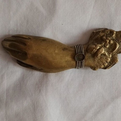 Bronze hand sculpture 12x4 cm