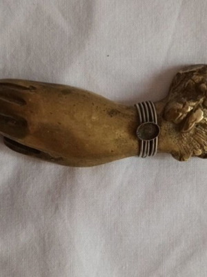 Bronze hand sculpture 12x4 cm