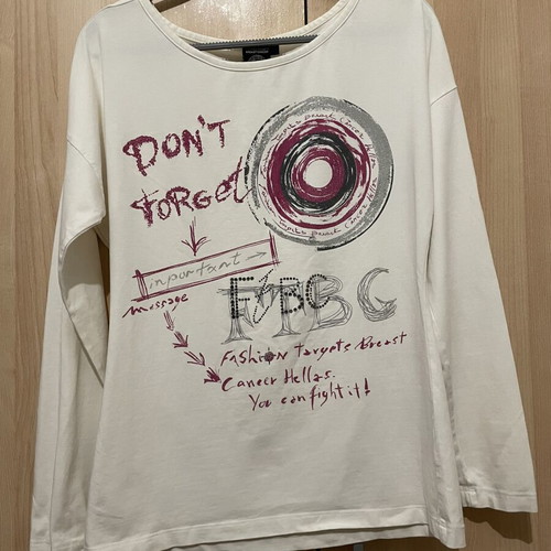 Ralph Lauren Fashion Targets Breast Cancer cotton blouse, white and pink, M