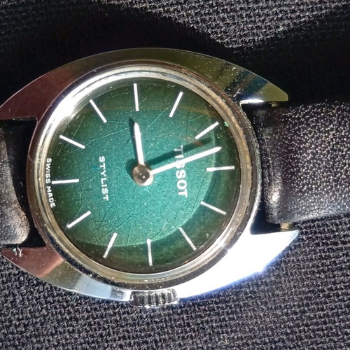 Tissot women's mechanical watch used, green