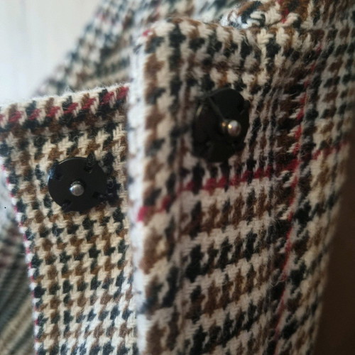 Zara wool bomber jacket checked new, size Large