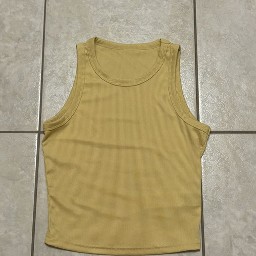 Dazy-Shein yellow sleeveless women's top new, size M