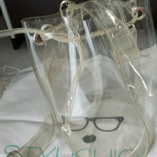 Alexandra Katsaiti transparent bag large pouch used