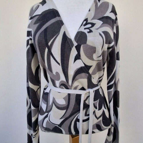 Pomodoro cardigan XL like new, white and grey