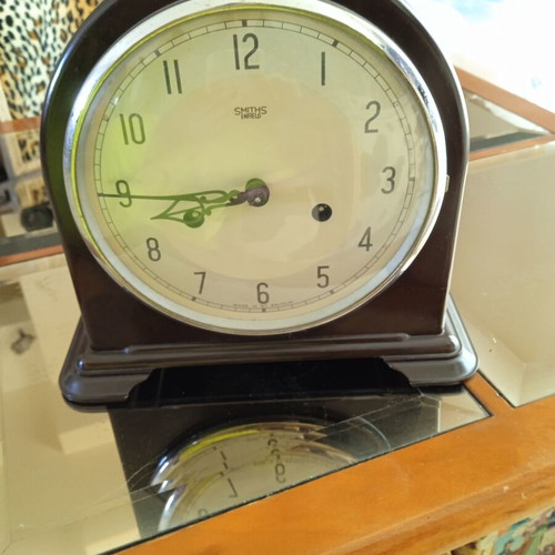Art Deco antique clock used, Enfield mantle clock