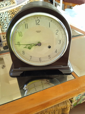 Art Deco antique clock used, Enfield mantle clock