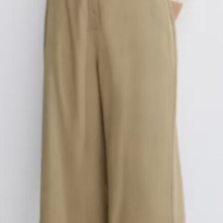 Mango jumpsuit with belt, lyocell, olive/taupe