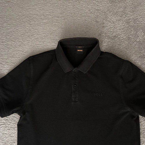 BOSS slim-fit polo shirt, size M, black