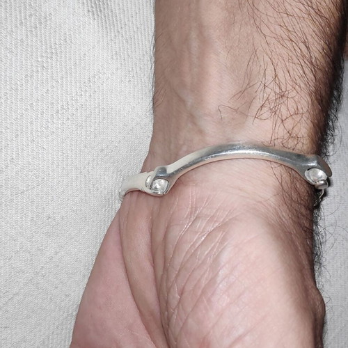 Silver vintage 1997 men's bracelet like new, handmade 925