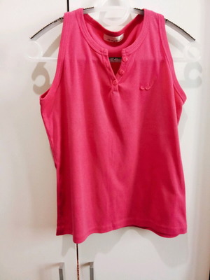 GuoDil sleeveless pink women's blouse used, size M
