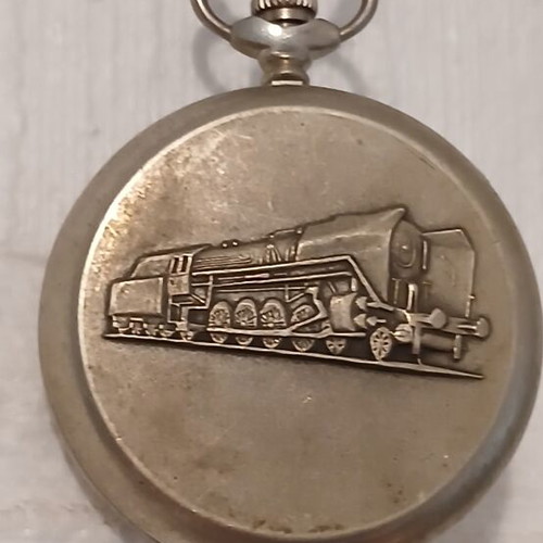 Molnija vintage mechanical pocket watch, Soviet railway model