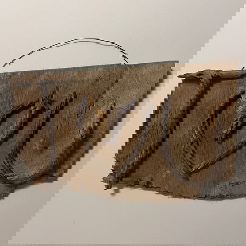 Χειροποίητο ξύλινο διακοσμητικό τοίχου μεταχειρισμένο