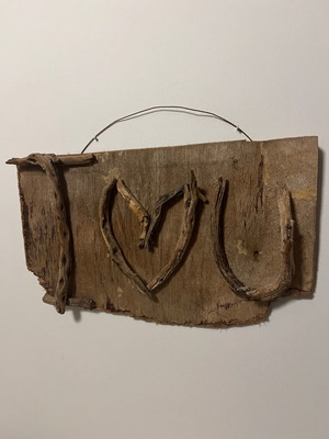 Χειροποίητο ξύλινο διακοσμητικό τοίχου μεταχειρισμένο