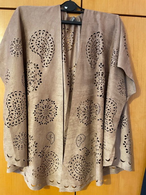 Oasis beige suede cardigan new, plus size 20/22