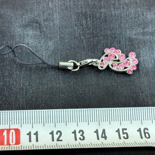 Metal mobile accessory with rhinestones new