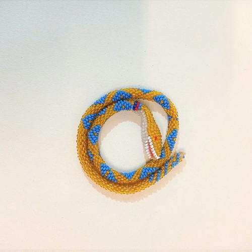 Handmade decorative beadwork old, length 32.5 cm