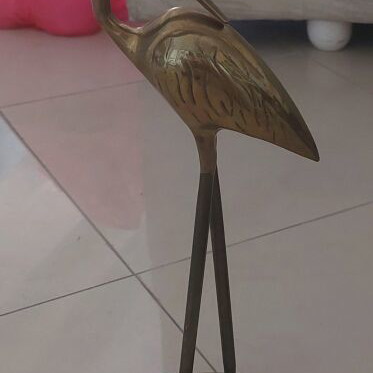 Decorative metal heron 33cm high