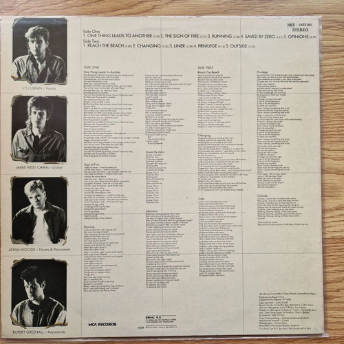 The Fixx Reach The Beach LP like new, rock