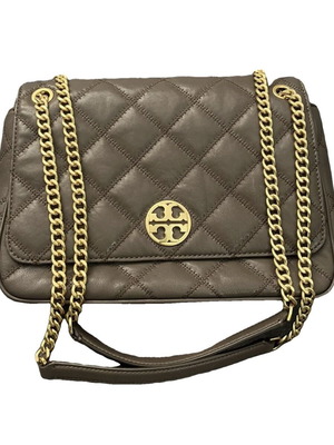 Tory Burch shoulder bag new, brown leather, crossbody chain
