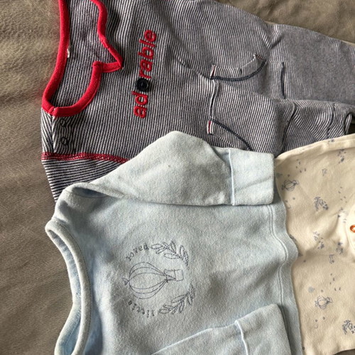 Бебешки дрехи Mothercare употребявани, гащеризони 0-1 и 1-3 месеца