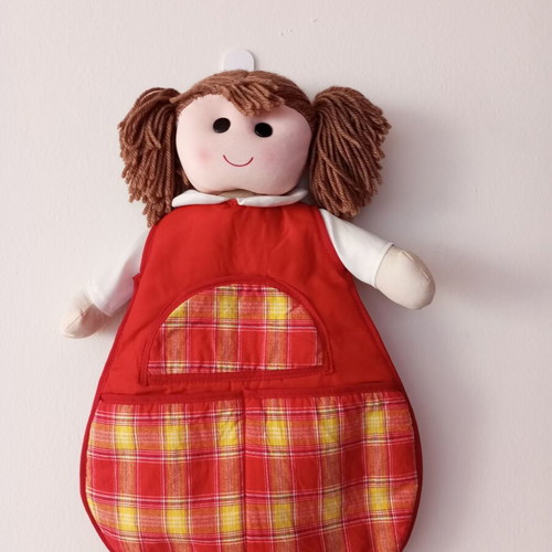 Fabric Hanging Doll Organizer for Children's Room, New