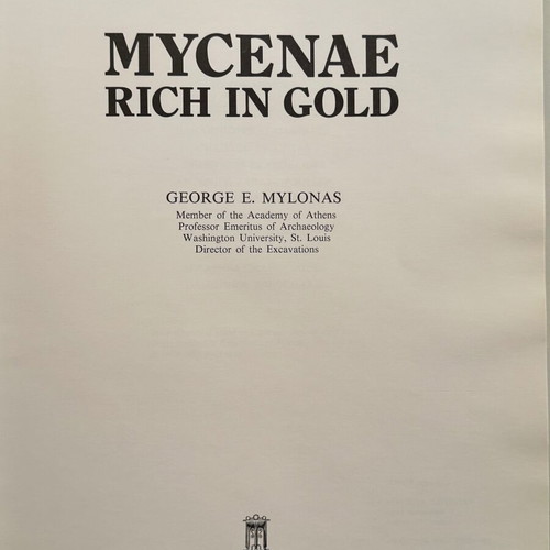 Mycenae Rich In Gold 1983 hardcover book like new