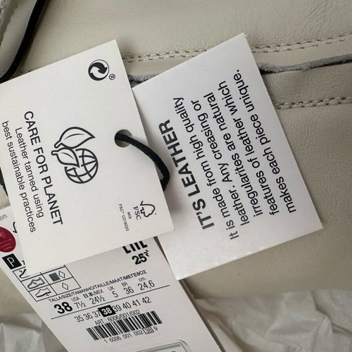 Μπότες Zara Overknee λευκές καινούργιες από γνήσιο δέρμα μέγεθος 38