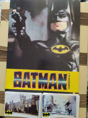 Batman άλμπουμ αυτοκόλλητων 1989 καινούργιο με ακολλητα αυτοκόλλητα