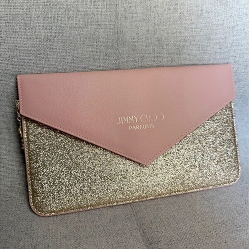 Jimmy Choo clutch bag new, pink and gold