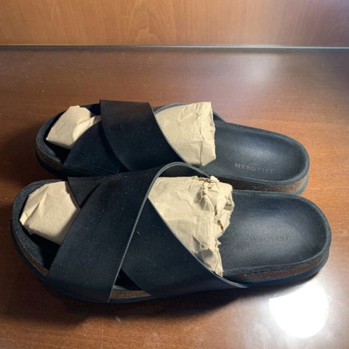 Myrqvist Solvik leather sandals black size 41 like new