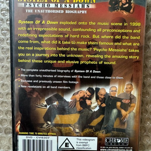 Psycho Messiahs DVD System of a Down like new