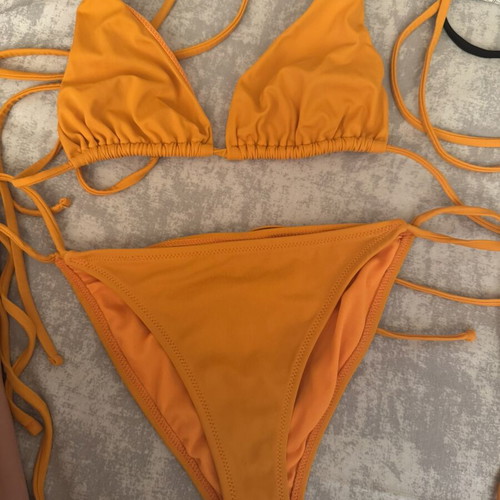 Leger by Lena Gercke Triangle Bikini and Matching Skort like new, orange, XS-S