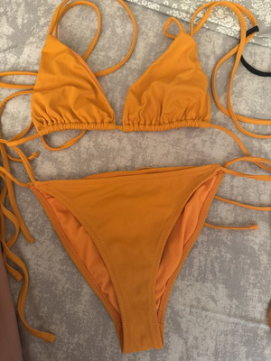 Leger by Lena Gercke Triangle Bikini and Matching Skort like new, orange, XS-S