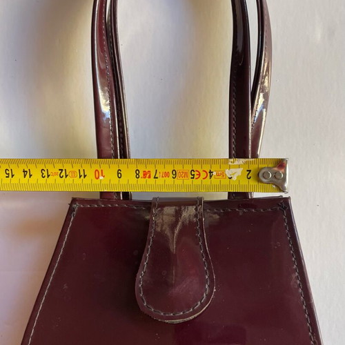 Dark Bordeaux glossy bag like new