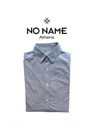 No Name Ανδρικό πουκάμισο σαν καινούργιο, τιρκουάζ με λευκές ρίγες