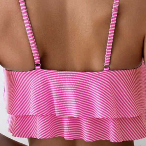 Shein swimsuit new, size S, white and pink