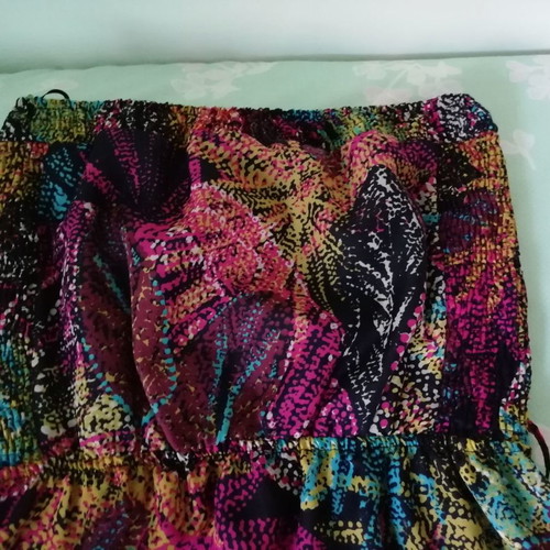 Etam Strapless Multicolor Dress Used, Size L
