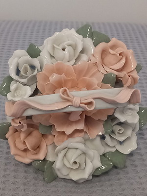 Porcelain flower basket like new