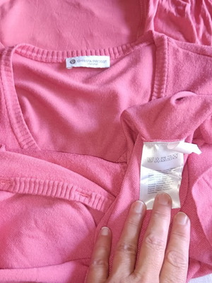 Christa Probst cardigan medium and sleeveless shirt large pink used