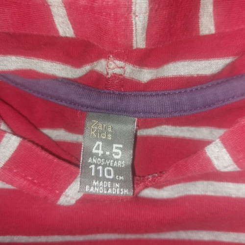 Zara Kids thin sweatshirt used, red, size 110 cm