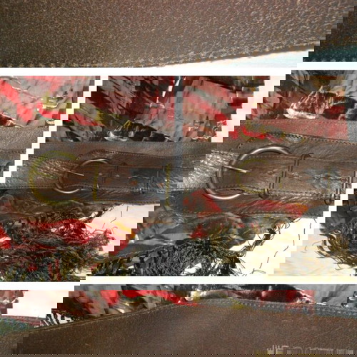 Βιντάζ ζώνη WE από γνήσιο δέρμα, σαν καινούργια, καφέ