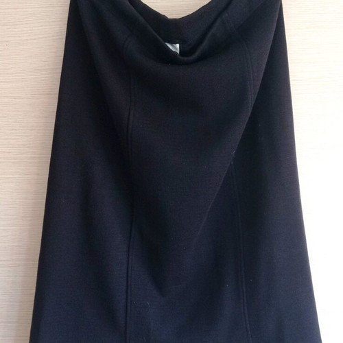 Black knitted skirt used, plus size XXXL
