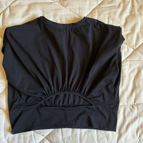 Trash & Luxury Disco Funk Embellished Open Back Cropped Top Size S like new