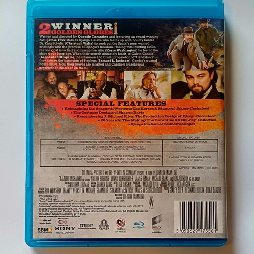 Django Unchained Blu-Ray used with Greek subtitles